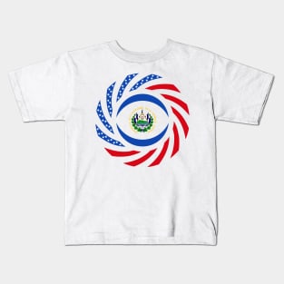 Salvadoran American Multinational Patriot Flag Series Kids T-Shirt